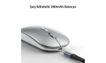 Yesido KB15 2.4G Ergonomik Kablosuz Mouse - Gümüş