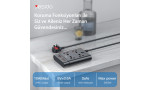 Yesido MC08 10in1 6 Adet Usb ve 4 Adet Priz Dönüştürücü 1.8M - Siyah