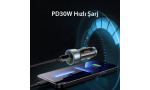 Yesido Y49 30W PD Type-C ve 18W Usb Araç Şarj - Siyah