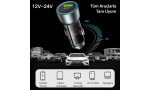 Yesido Y49 30W PD Type-C ve 18W Usb Araç Şarj - Siyah