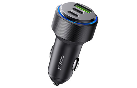 Yesido Y50 2 Adet 30W PD Type-C ve 18W Usb Araç Şarj - Siyah