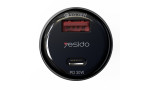 Yesido Y52 30W PD Type-C ve 18W Usb Araç Şarj - Siyah