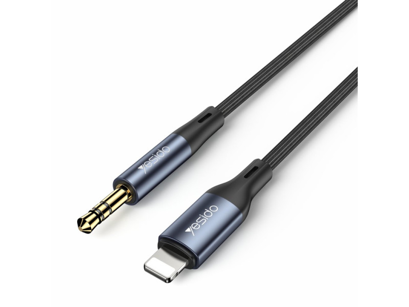 Yesido YAU35 Lightning to Aux Kablo 1M - Siyah