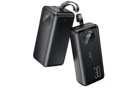 Yesido YP42 30.000 mAh Dijital Göstergeli USB3.0 PD Hızlı Şarj Powerbank - Siyah