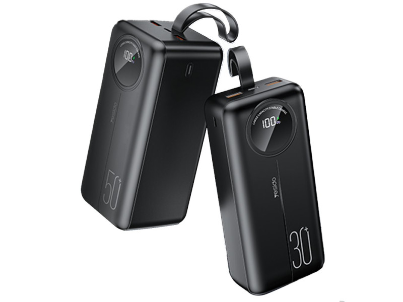 Yesido YP43 40.000 mAh Dijital Göstergeli USB3.0 PD Hızlı Şarj Powerbank - Siyah