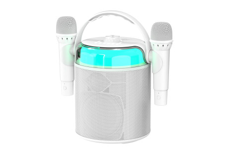 Earldom A30 RGB Işıklı Karaoke Mikrofonlu Bluetooth Kablosuz Hoparlör - Beyaz