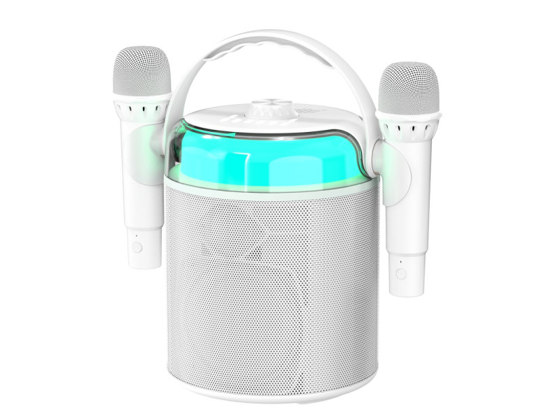 Earldom A30 RGB Işıklı Karaoke Mikrofonlu Bluetooth Kablosuz Hoparlör - Beyaz