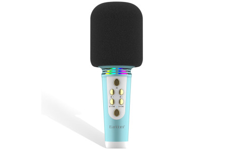 Earldom MC6 Led Işıklı Karaoke Mikrofon - Siyah