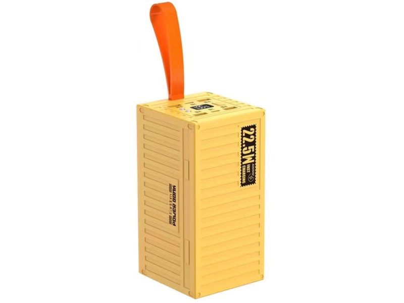 Earldom PD31 60.000 mAh 22.5W Konteyner Görünümlü Dijital Göstergeli PD Hızlı Şarj Powerbank - Sarı