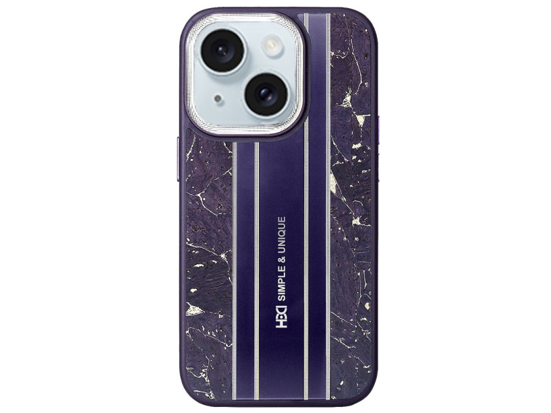 HDD iPhone 15 Kılıf HBC-188 Astra Kapak - Derin Mor