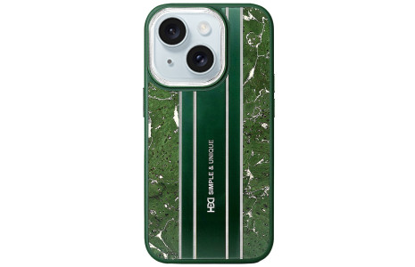 HDD iPhone 15 Kılıf HBC-188 Astra Kapak - Koyu Yeşil