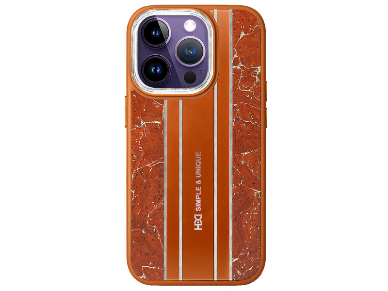 HDD iPhone 15 Pro Kılıf HBC-188 Astra Kapak - Kahverengi