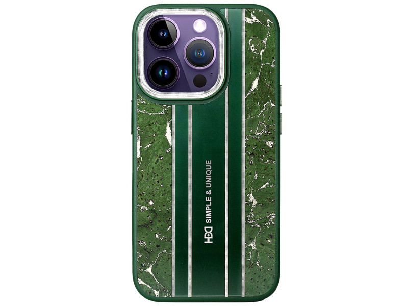 HDD iPhone 15 Pro Kılıf HBC-188 Astra Kapak - Koyu Yeşil