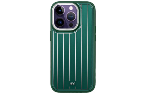 HDD iPhone 15 Pro Max Kılıf HBC-190 Kolaj Kapak - Koyu Yeşil