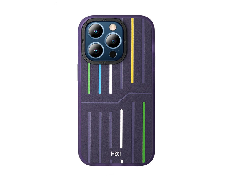 HDD iPhone 15 Pro Max Kılıf HBC-221 Roma Kapak - Derin Mor