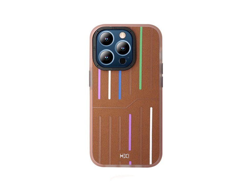 HDD iPhone 15 Pro Max Kılıf HBC-221 Roma Kapak - Kahverengi