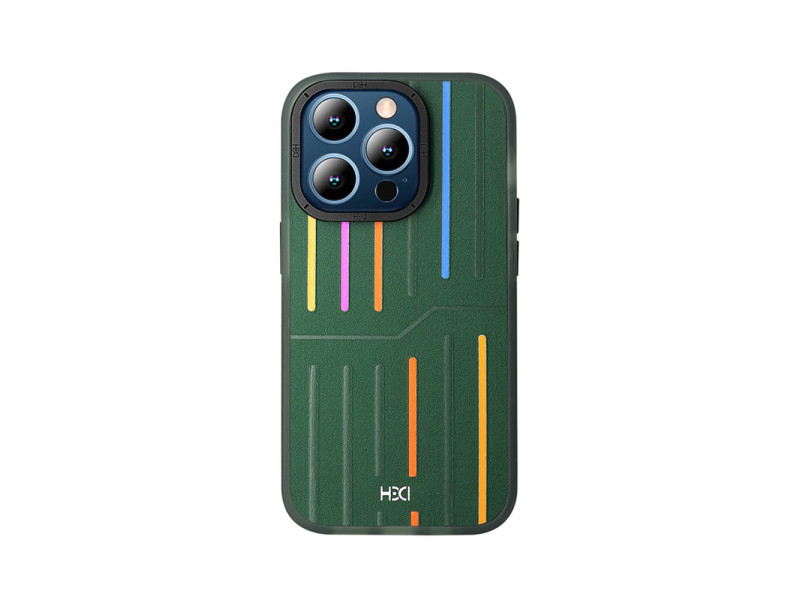 HDD iPhone 15 Pro Max Kılıf HBC-221 Roma Kapak - Koyu Yeşil