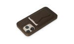 HDD iPhone 15 Pro Max Kılıf HD Deri Luxury Magnet Kartvizitli Kapak - Gri