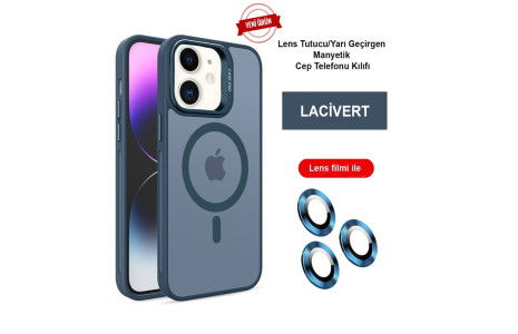 Joko iPhone 11 Kılıf Flet Lens Magsafe Kapak - Lacivert