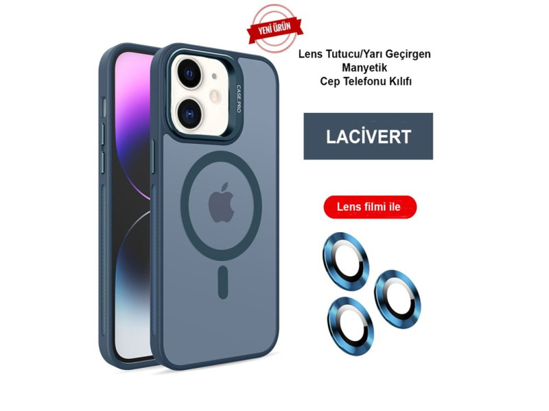 Joko iPhone 11 Kılıf Flet Lens Magsafe Kapak - Lacivert