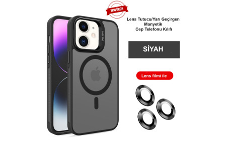 Joko iPhone 11 Kılıf Flet Lens Magsafe Kapak - Siyah