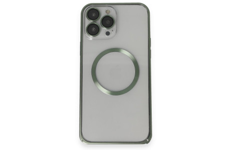 Joko iPhone 13 Pro Max Metal Bumper Magneticsafe Kapak - Yeşil