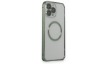 Joko iPhone 13 Pro Max Metal Bumper Magneticsafe Kapak - Yeşil