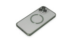 Joko iPhone 13 Pro Max Metal Bumper Magneticsafe Kapak - Yeşil