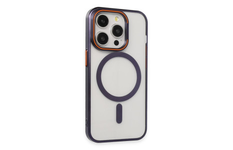 Joko iPhone 14 Pro Max Crown Lens Standlı Magsafe Kapak - Derin Mor