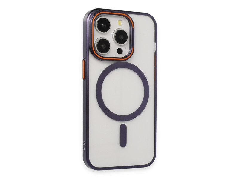 Joko iPhone 14 Pro Max Crown Lens Standlı Magsafe Kapak - Derin Mor