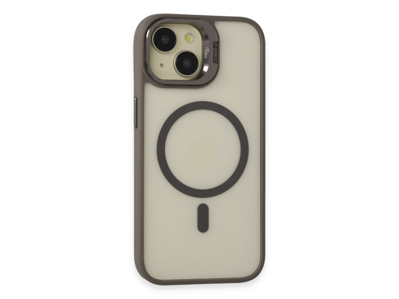 Joko iPhone 15 Kılıf Roblox Lens Magsafe Standlı Kapak - Titan Gri
