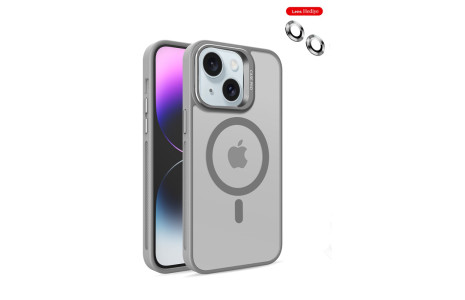 Joko iPhone 15 Plus Flet Lens Magsafe Kapak - Gri