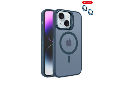 Joko iPhone 15 Plus Flet Lens Magsafe Kapak - Lacivert