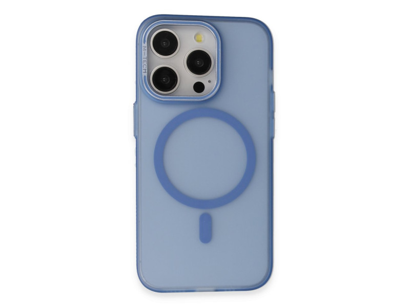 Joko iPhone 15 Pro Frost Standlı Magsafe Kapak - Sierra Blue