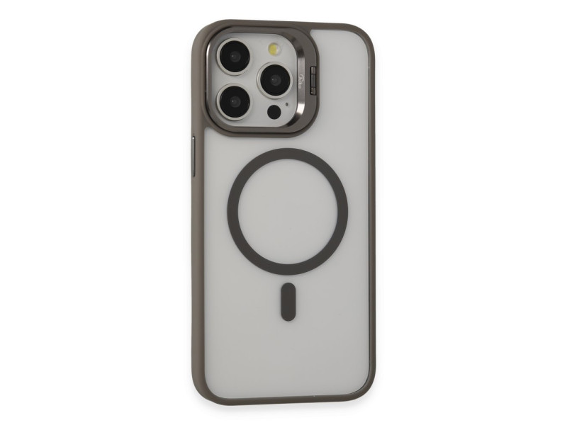 Joko iPhone 15 Pro Kılıf Roblox Lens Magsafe Standlı Kapak - Titan Gri