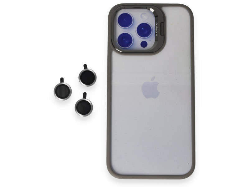 Joko iPhone 15 Pro Kılıf Roblox Lens Standlı Kapak - Titan Gri