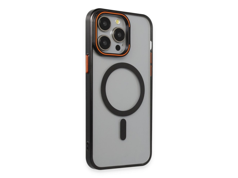Joko iPhone 15 Pro Max Crown Lens Standlı Magsafe Kapak - Siyah