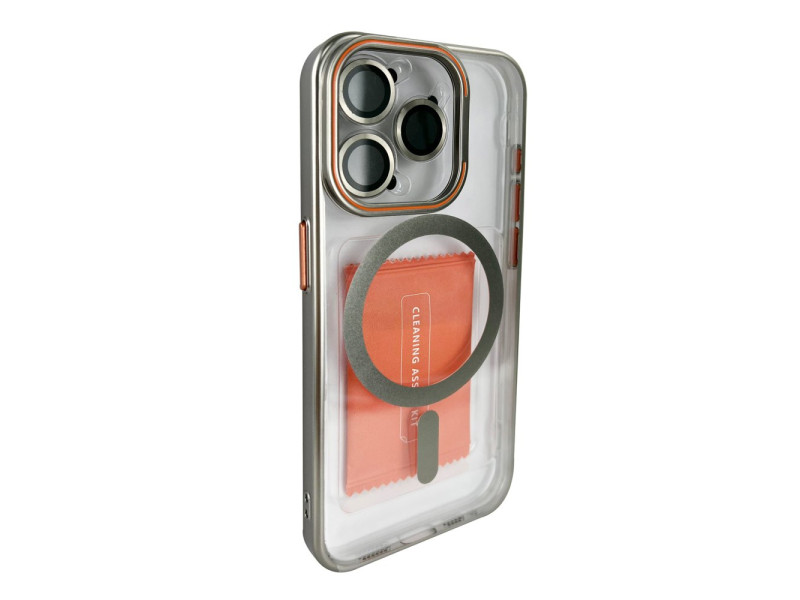 Joko iPhone 15 Pro Max Crown Lens Standlı Magsafe Kapak - Titan Gri