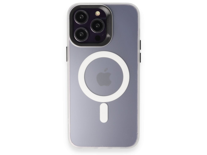 Joko iPhone 15 Pro Max Kılıf Mateks Magsafe Kapak - Beyaz