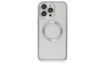 Joko iPhone 15 Pro Max Kılıf Metal Bumper Magneticsafe Kapak - Gri