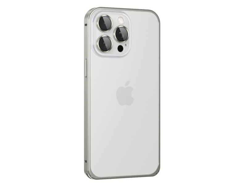 Joko iPhone 15 Pro Max Metal Bumper Mat Kapak - Gri
