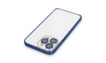 Joko iPhone 15 Pro Max Metal Bumper Mat Kapak - Lacivert