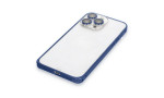 Joko iPhone 15 Pro Max Metal Bumper Mat Kapak - Lacivert