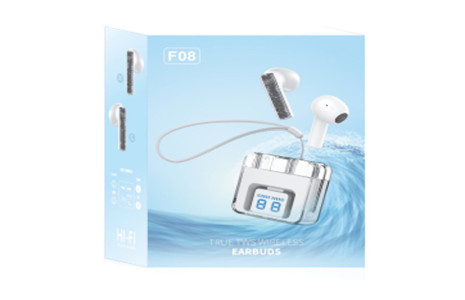 Karler Bass F08 Dijital Şarj Göstergeli TWS Bluetooth Kulaklık - Mavi
