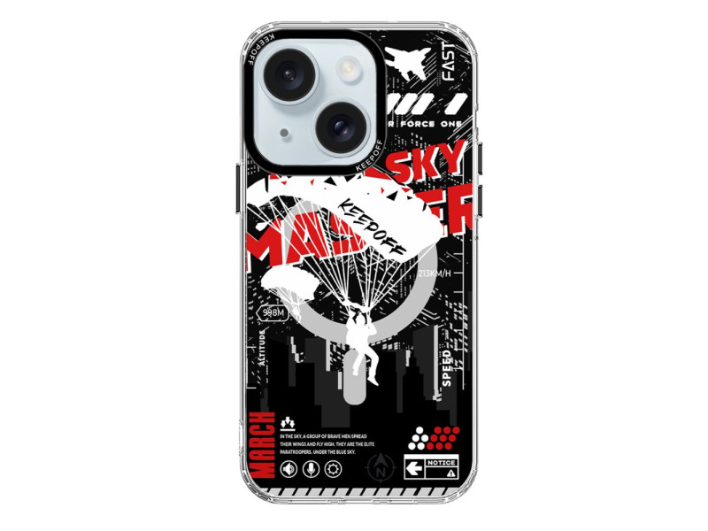 Keep Off iPhone 15 Battlefield Magsafe Kapak - Airborne