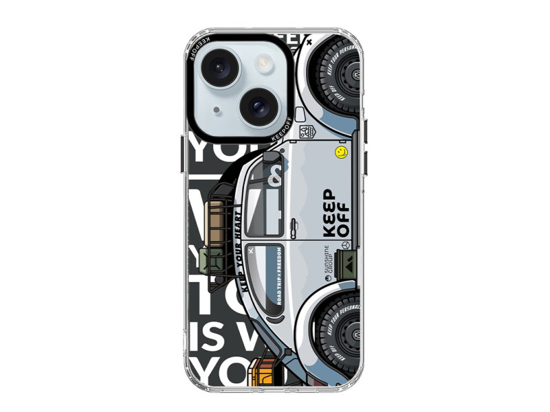 Keep Off iPhone 15 Cross Country Travel Magsafe Kapak - Snow