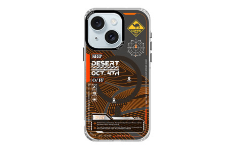 Keep Off iPhone 15 Map Magsafe Kapak - Desert