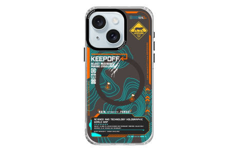 Keep Off iPhone 15 Map Magsafe Kapak - Jungle