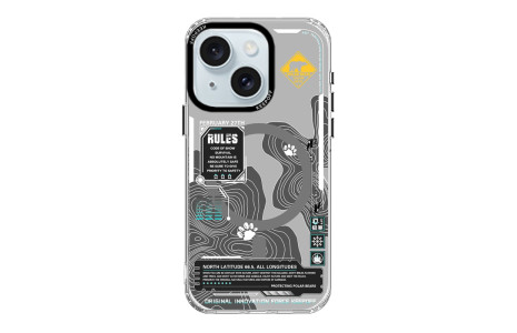 Keep Off iPhone 15 Map Magsafe Kapak - Snowfield