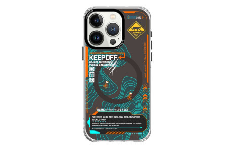 Keep Off iPhone 15 Pro Map Magsafe Kapak - Jungle